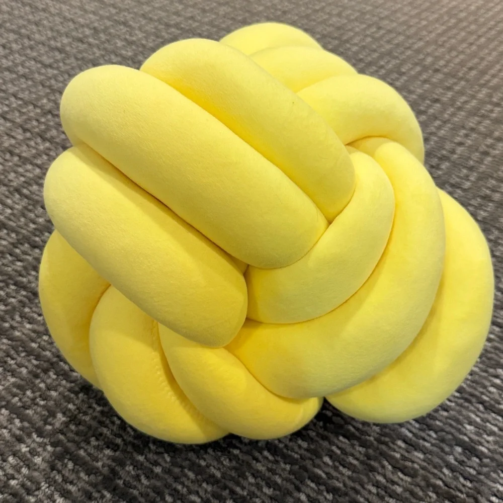 Yellow Knot Pillow